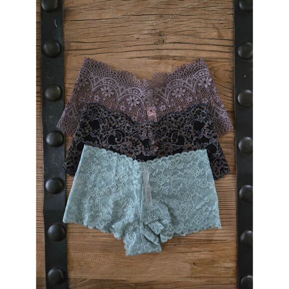 Victoria's Secret Lace Shortie Panty Bundle Sz XS New 3 pieces - Picture 1 of 4